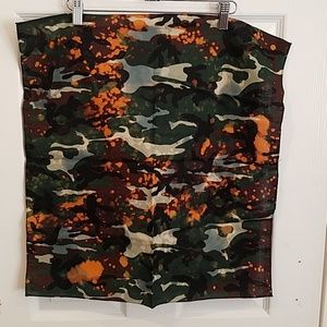 Camo hand dyed custom bandana 21" new